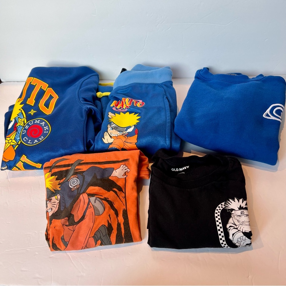 Naruto Graphic Tees and Hoodies Set
